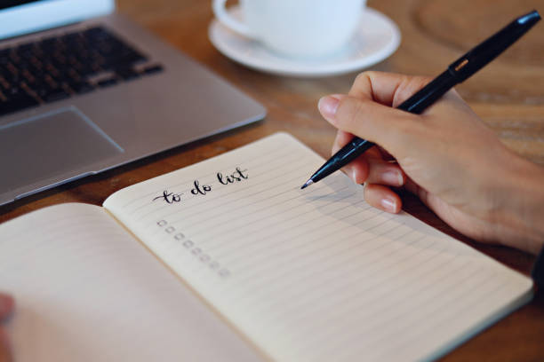 journal open to to-do list
